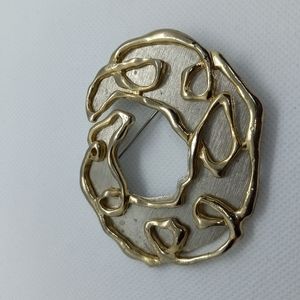 Park Lane Free Form Gold and Silver Tone Brooch